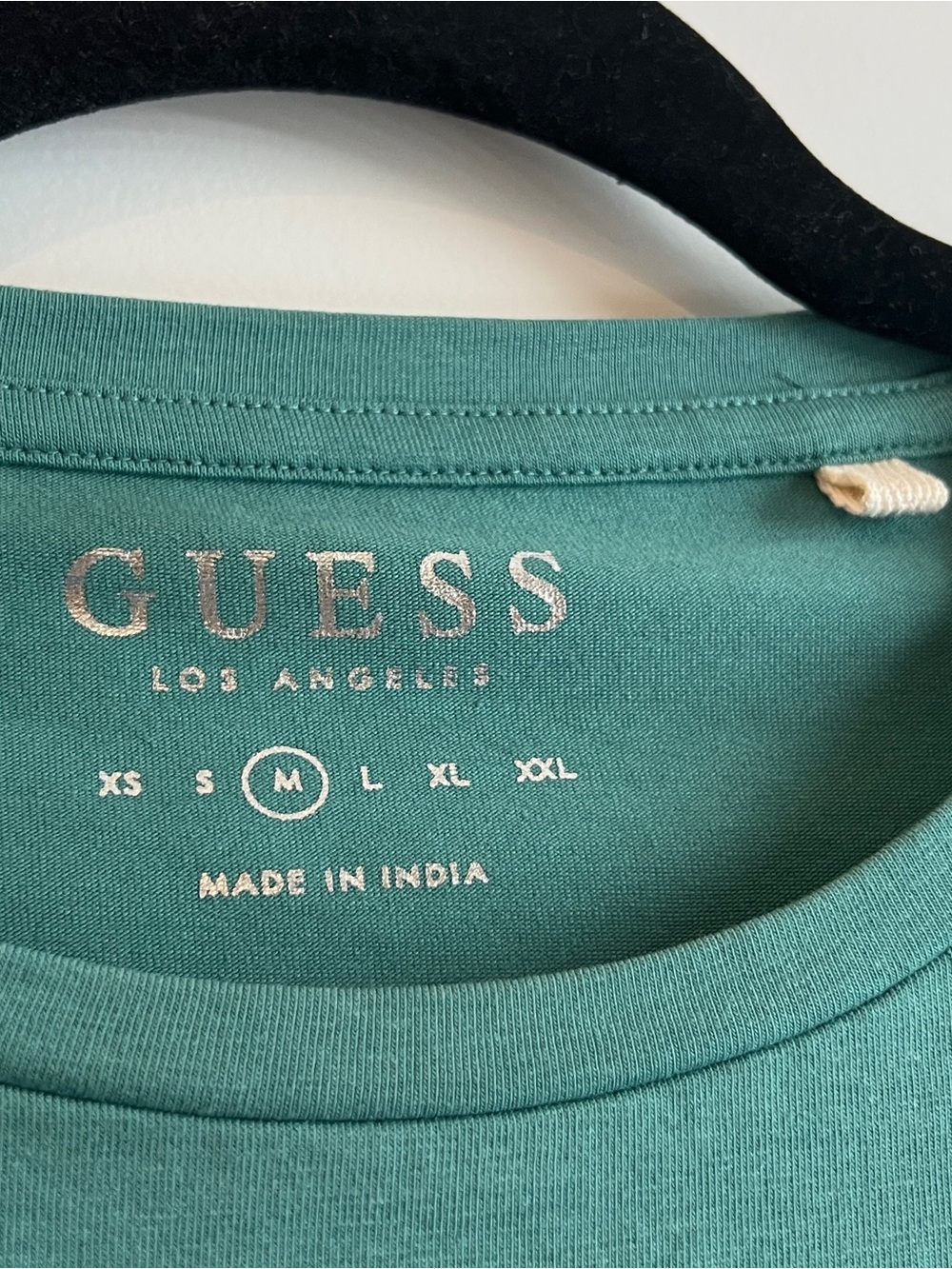GUESS Factory Pepper Rhinestone Logo Tee Green Size M - Picture 5 of 7